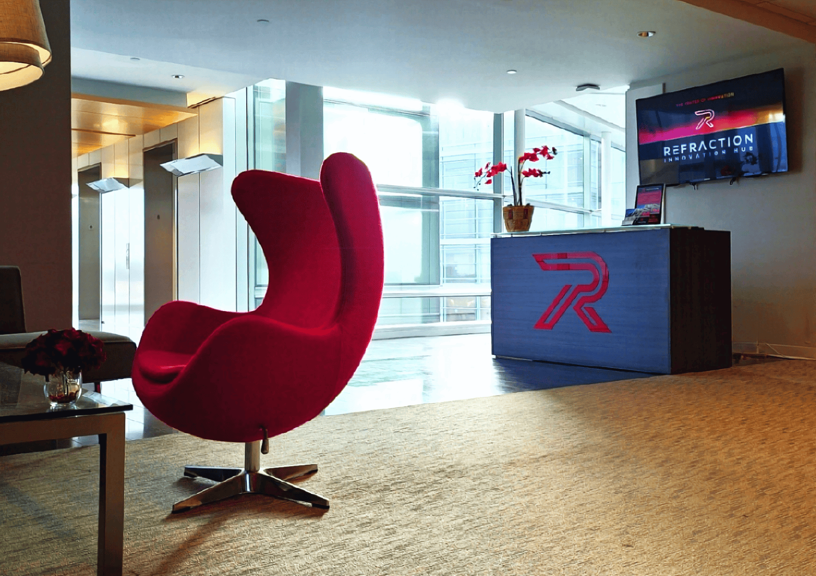 Refraction's Reception & Welcome Area